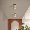 Japanese Wabi-Sabi Style Ceiling Light, Yellow Travertine, Designer Retro Personality Light for Entryway, Corridor, Cloakroom, Balcony