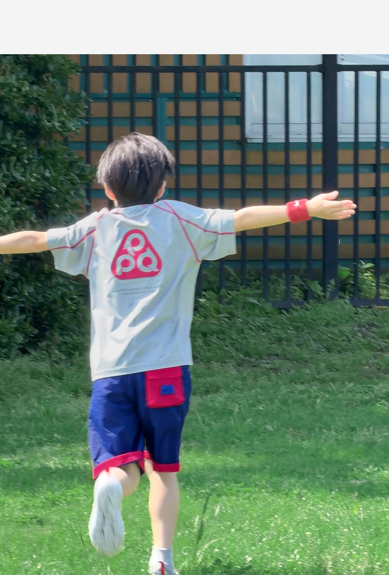 凉感速干衣儿童短袖t恤男童夏季2026新款潮牌中大童夏装运动套装 — 1
