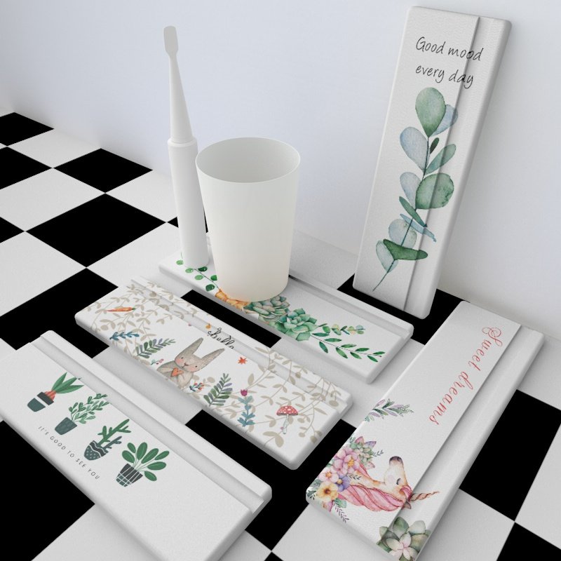 Diatom mud wash table coaster water absorbent waterproof pad diatomaceous earth soap pad soap box toilet toothbrush bubble mesh rack