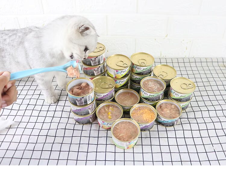 Thái Lan Puss Palspet Mèo đóng hộp Mèo Cat Snacks Filling Jars hữu cơ Jars Cat Snacks Cat Pots 80g làm đồ ăn cho mèo