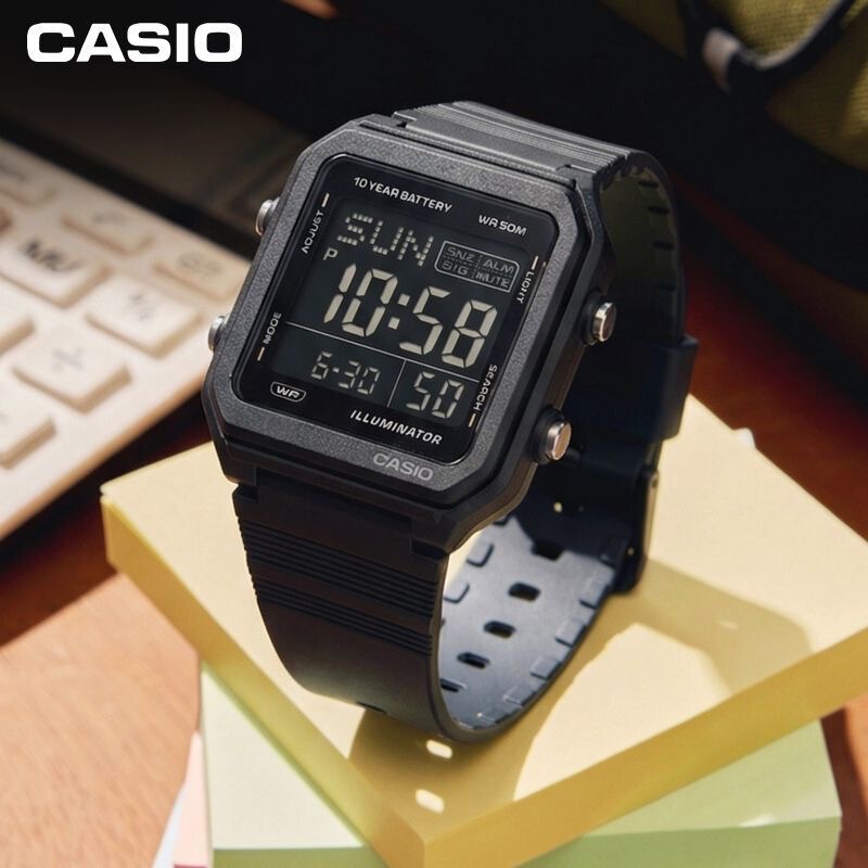 Casio Casio Watch for Male Students, Junior High School Students, Small Square, Teenagers and Children, Casio Watch W-221H