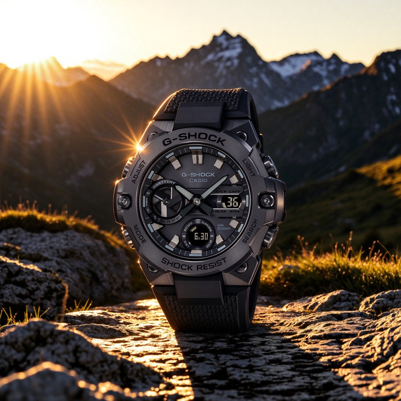 Casio Casio Watch Men's Steel Heart Gst-B400 Solar Bluetooth G-Shock Men's Watch
