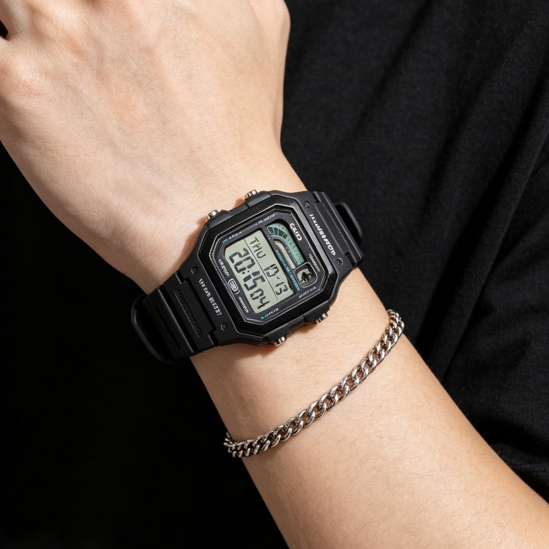Casio Casio Small Square Watch for Men, Junior High School Students, Digital Watch, Casio Ws1600H Casio Watch