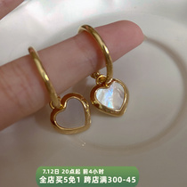 White Peach Manna Loving Earrings Fritillary Ear Accessories Without Earhole Mosquito Coil Dish Ear Clip Woman Fashion Temperament Summer