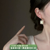 Time Beauty French style retro square earring Mosquito Coil Ear Clip Lady No Earrings No Pain Earrings Sweet