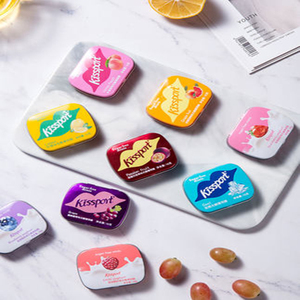 拍六件kissport无糖口香糖薄荷糖