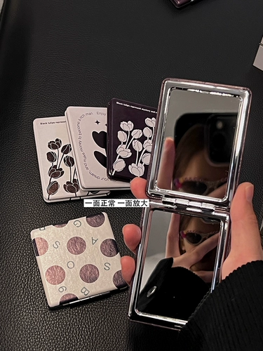 Двусторонное переносное складное портативное маленькое зеркало, защита при падении