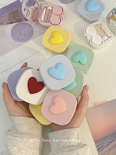 Брендовые невидимые очки, маленькая банка для хранения, герметическая коробка, милое зеркало, простой и элегантный дизайн