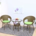 Wicker ghế ba mảnh năm bộ ghế ban công bàn ghế cung cấp đặc biệt phòng khách trong nhà giải trí ngoài trời kết hợp đồ nội thất bàn cà phê - Bàn ghế ngoài trời / sân bàn ghế xếp ngoài trời Bàn ghế ngoài trời / sân