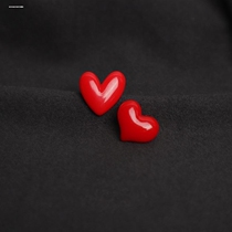 Wedding festive red love brooch for male and female couples a pair of heart-shaped peach heart badge pins accessories shirt collar pins