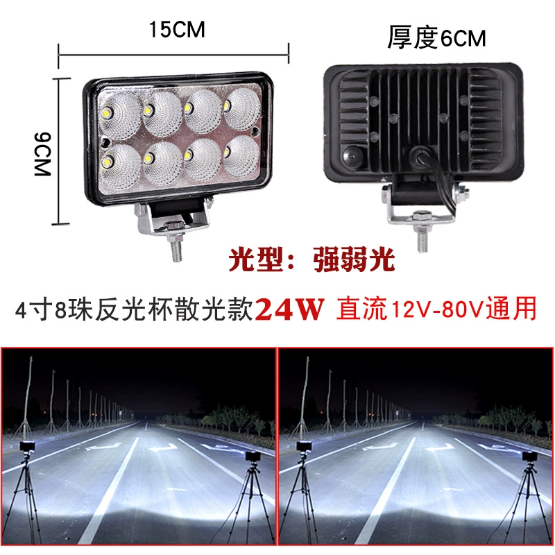 đèn led oto Đèn pha máy xúc đèn LED 24V Máy xúc cánh tay ánh sáng xe nông nghiệp loạn thị siêu sáng xe kỹ thuật xe nâng tải ánh sáng đèn bi led cho ô tô đèn ô tô 