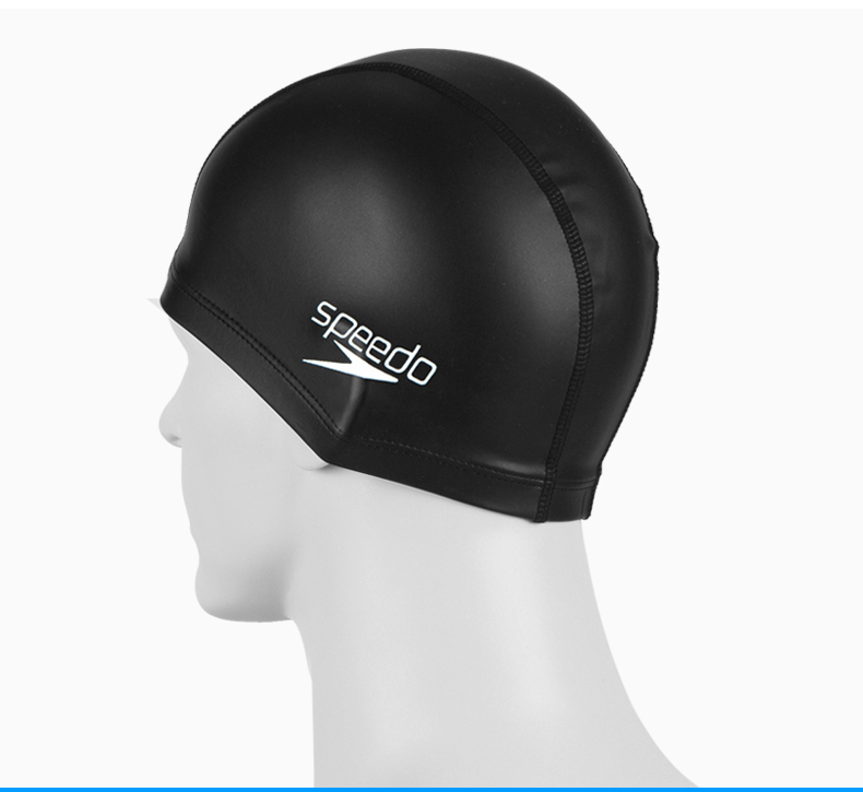 Mũ bơi Speedo bọc silicone bảo vệ tai không thấm nước màu rắn thoải mái mũ bơi nam đào tạo mũ bơi nữ 	mũ bơi trùm tai	