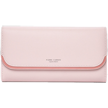 Pierre Cardin Wallet Womens 2024 New Genuine Leather Long Brand Wallet Luxurious Cute High-End Cowhide Handbag