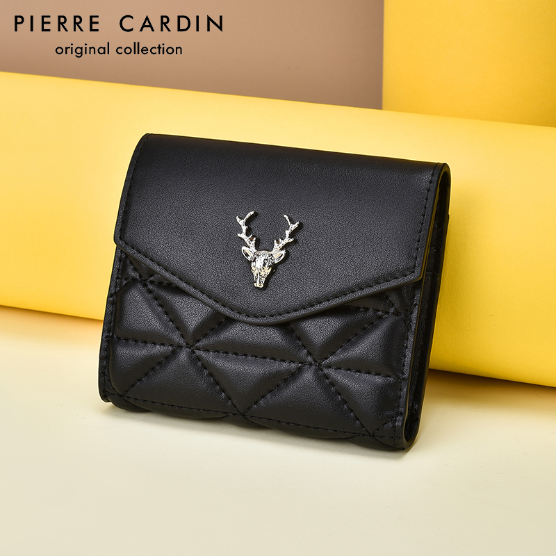 Pilkardon genuine leather small wallet Women in short Rhomge Leather Clips New 2022 Jane Jokbag Ladies Zero Money Package