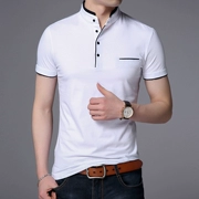 LAKECY Lake Summer Men mới Áo thun mới Áo thun ngắn tay Xu hướng thời trang hoang dã - Polo