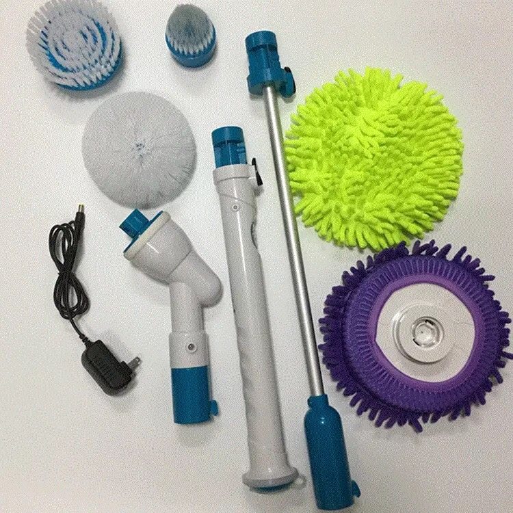 Wireless rechargeable electric cleaner with long handle telescopic ceiling Floor tile bathtub Brushed home cleaning brush