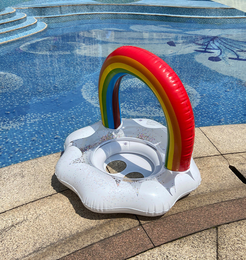 Милое дополнительное сиденье, детский надувной плавательный круг для раннего возраста, популярно в интернете, русалка, увеличенная толщина, защита от опрокидывания 