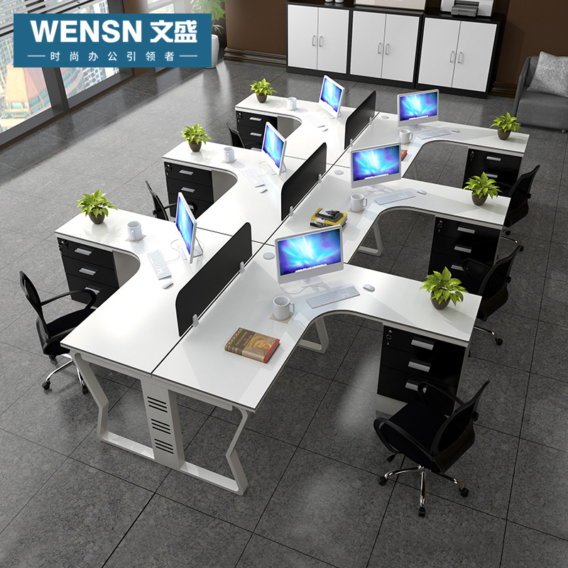 Office Furniture Portfolio Modern Brief about 2 6 4 4 People Place Screen L Staff Booth Work Position Desk Chair