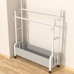 Light Luxury Style Floor-Standing Clothes Drying Rack, Coat Rack for Home Bedroom, Movable Simple Clothes Hanger, Indoor Storage Rack