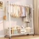 Extra-Large 32-Tube Coat Rack, Floor-Standing Bedroom Clothes Rack, Movable Indoor Clothes Drying Rack, Clothes Hanger, Storage Rack
