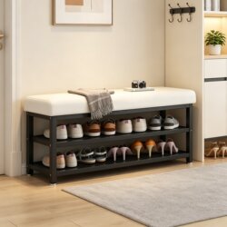 Entryway Shoe-Changing Bench with Integrated Shoe Cabinet, a Seat and Storage for the Foyer, Shoe Rack for Entryway, Shoe-Removing Bench