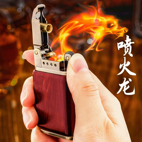 Креативная зажигалка на керосине из сандалового дерева, подарок на день рождения