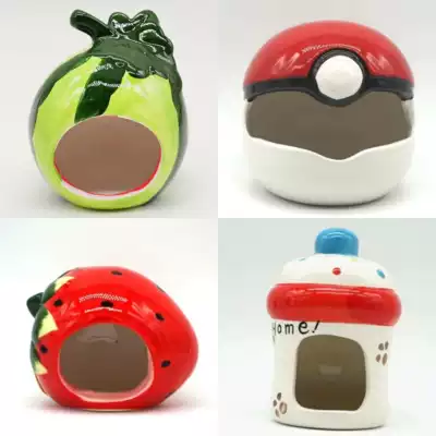 Strawberry watermelon bottle hamster ceramic nest summer cool cool room sleeping supplies bedroom