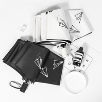 Folding Umbrella Mens parasol Women Sunscreen Anti-ultraviolet Sunshine and Rain Dual-purpose Personality hipster Umbrella Umbrella