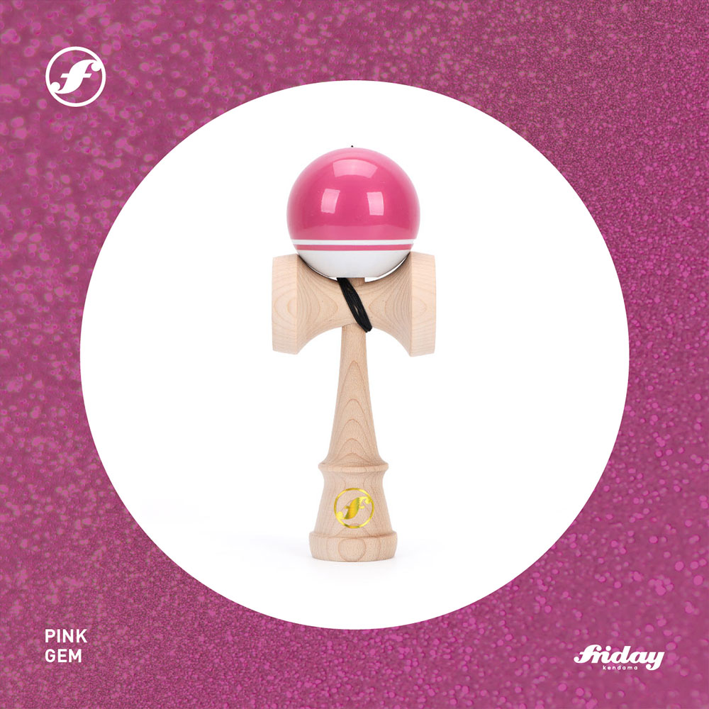 FRIDAY New Gem Series Pink painted maple wood with bearing sword jade sword ball KENDAMA