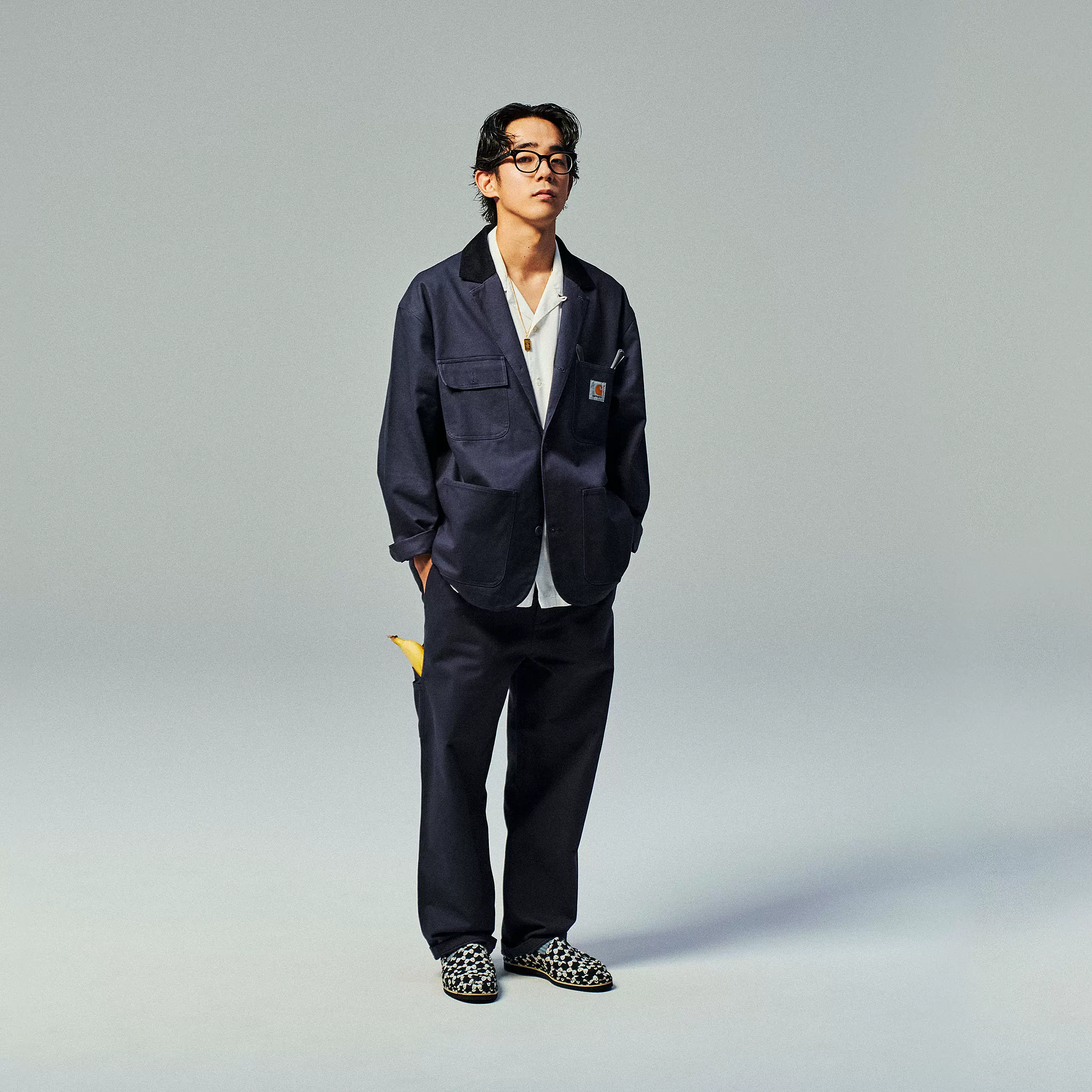 Покупка двух брендов Carhartt Wip Kunichi Michigan Kahart Village Co -брендованный костюм пиджак пиджак