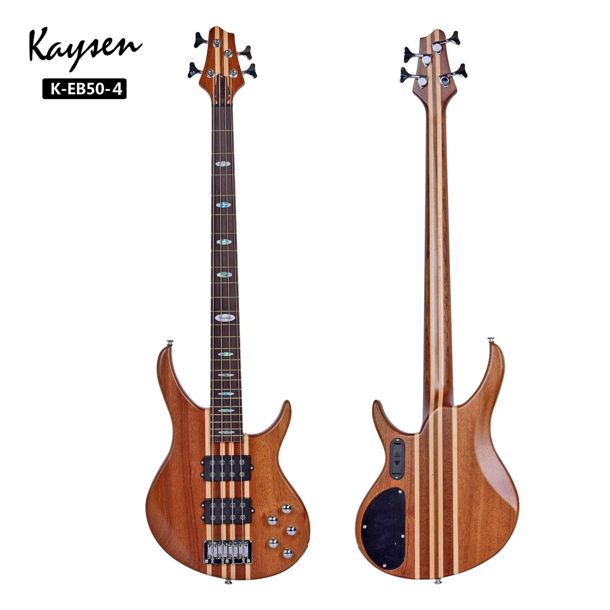 High-end connected body 4 strings electric bass kaysen Kesson one-piece band playing bass