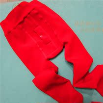 Wedding year plus velvet thickened red warm pants mens and womens leggings autumn and winter cotton pants wool pants velvet pants autumn pants