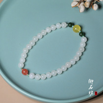 Miyfang Shifang Xinjiang and Tian YuMontenegro stock Shepherds white Yuanzhu 6mm Single-circle Handstring Handchain No bargaining on sale