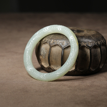 Sold not bargain Yushifang Xinjiang Hetian Jade seed material sprinkled gold leather back pattern 54-55mm blessing bracelet 45 8g