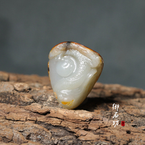 Yushifang Xinjiang Hetian Jade White Jade seed material jujube red skin Wangzi Jackie Chan Zodiac Xianglong pendant 39g on sale