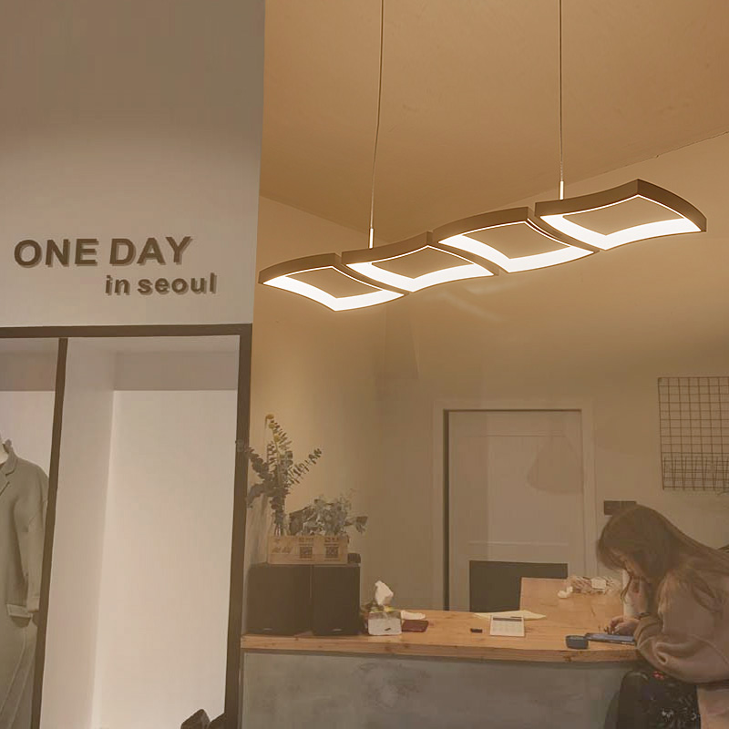 Postmodern minimalist chandelier atmosphere dining room bedroom study LED lighting creative personality Nordic bar dining chandelier