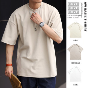 Summer colored short sleeve T-shirt for leisure, American style, oversize, plus size