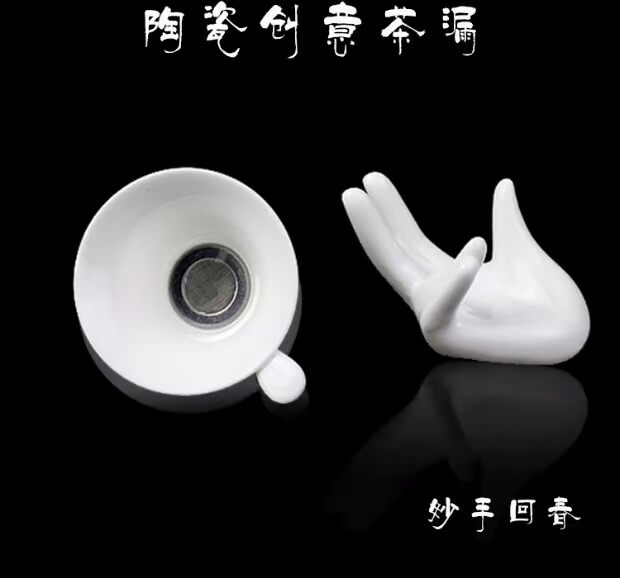 Bộ lọc trà bị rò rỉ trà trắng sứ bergamot bộ lọc trà vành đai hỗ trợ bộ lọc gốm trà bị rò rỉ khay trà phụ kiện trà - Trà sứ ly thủy tinh uống trà