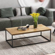 Solid wood coffee table simple modern household small apartment living room creative iron rectangular Nordic minimalist coffee table table table