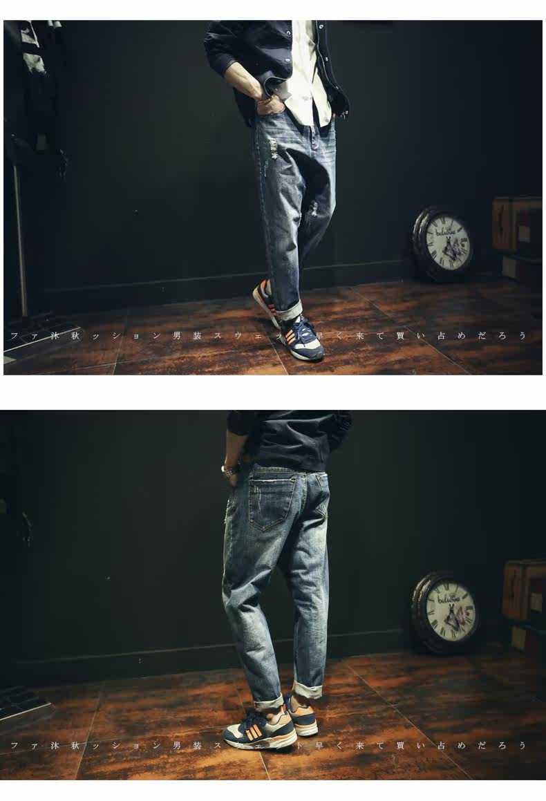 Jeans pour jeunesse droite en vrac en coton pour printemps - Ref 1463154 Image 12