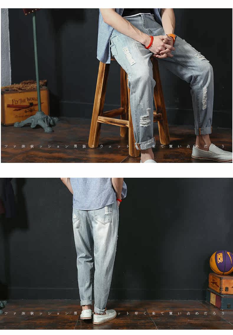 Jeans pour jeunesse droite en vrac en coton pour printemps - Ref 1463154 Image 18