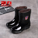 Pull back men's rain boots summer kitchen work overshoes short-tube non-slip rain boots car wash fishing shoes mid-tube waterproof shoes