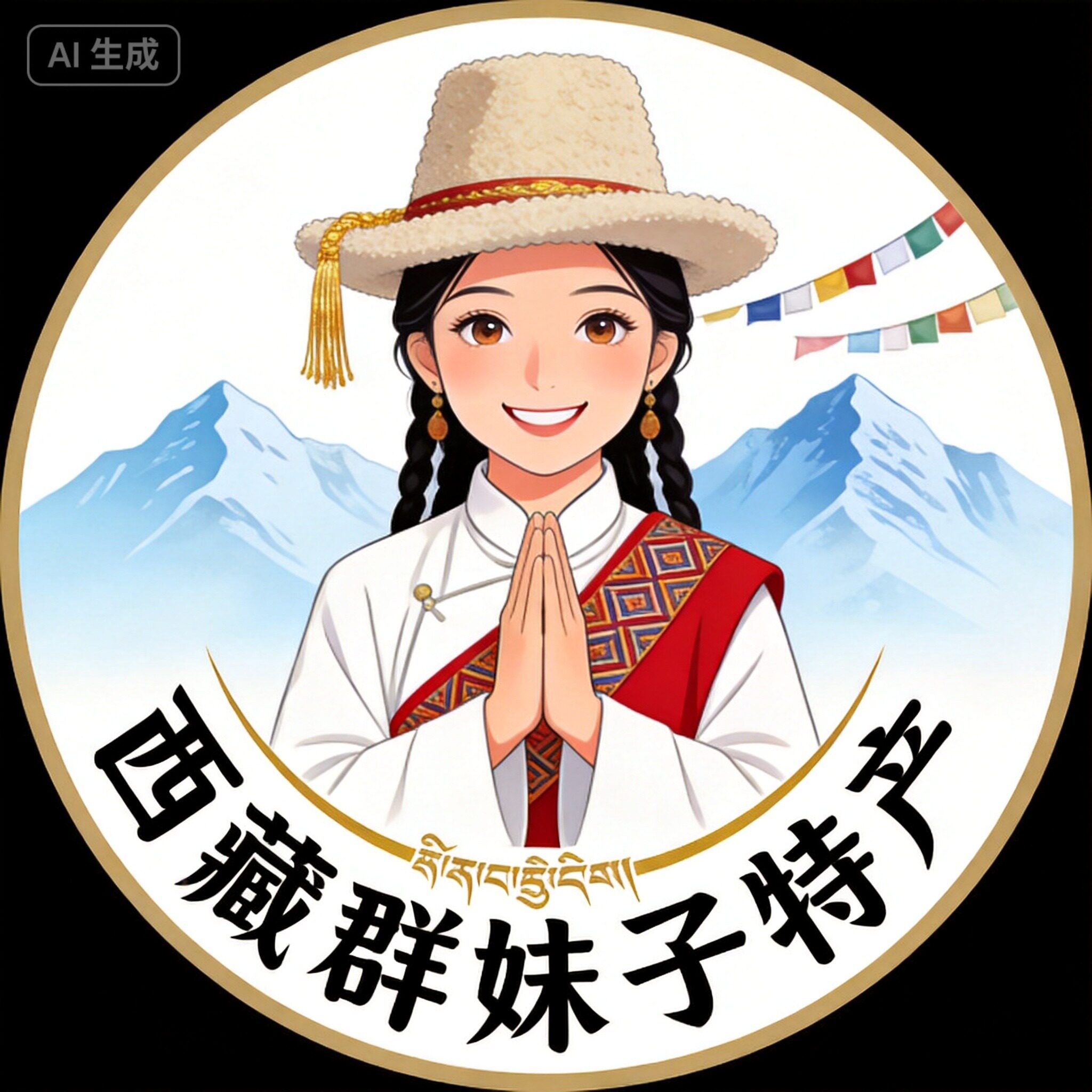 西藏群妹子特产的LOGO