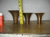 Three old copper Suona Suona bowls Suona mouth Old Suona accessories·A small one with the word-Duan on it