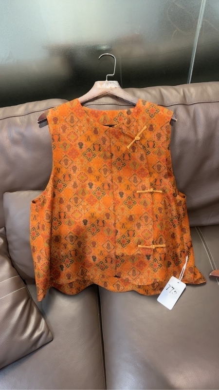 Huimej Spring/Summer Clearance Mulberry Silk Xiangyun Silk New Chinese Style National Style Top 775