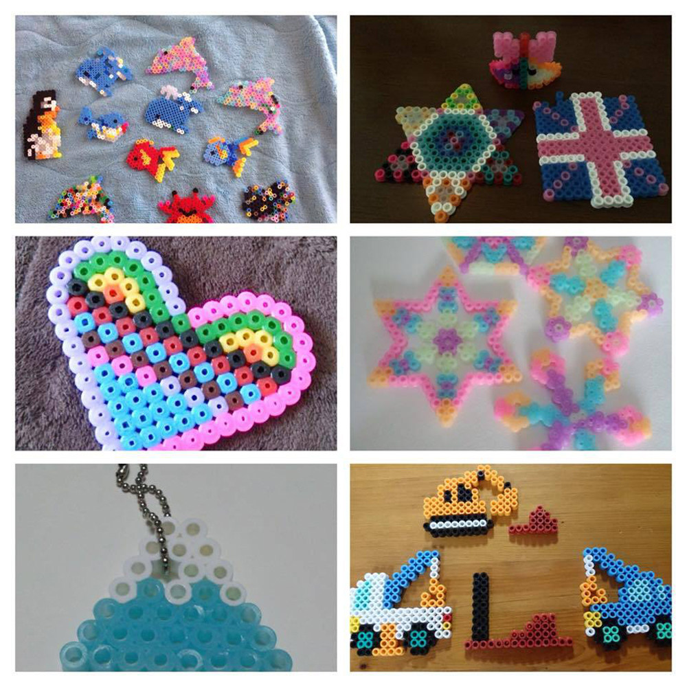 Clear Perler Hama Beads Peg Board Pegboard Template Funny DIY Creative