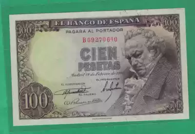 Spain 1946 100 Peseta see baby details