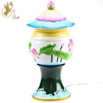 Fanqu Ceramics Buddhist Hall Supplies Decorative Lamps in Front of the Buddha for Household Buddha Lotus Lotus Lamp Ornaments LED