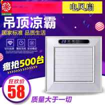 Electric fan Liangba integrated ceiling cold fan remote control swing page fully closed kitchen gusset fan 300 × 300