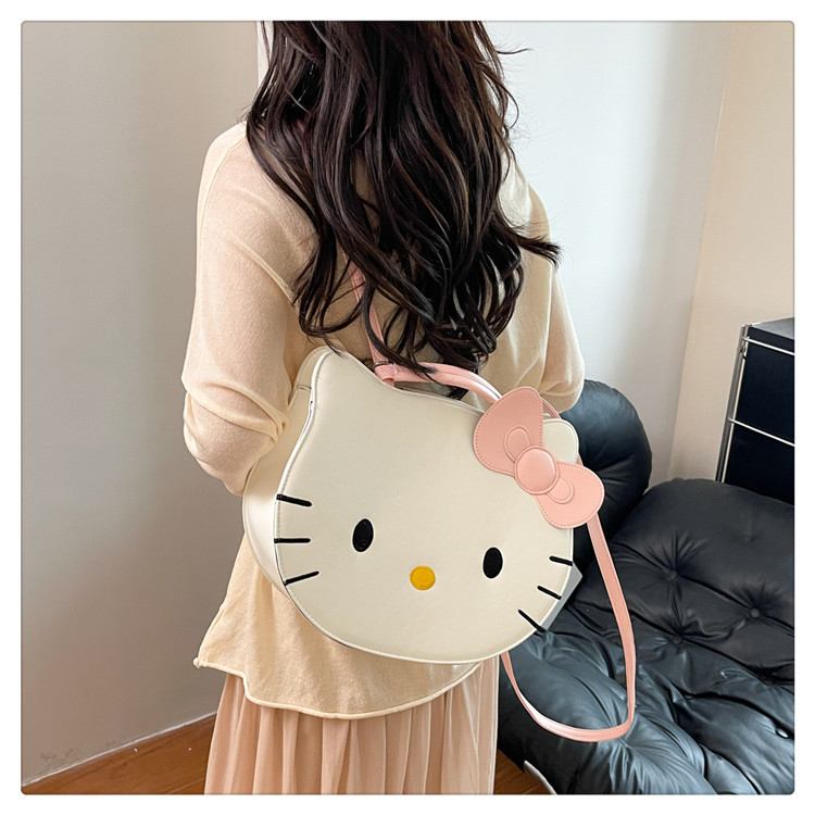Hello kitty, милый рюкзак, сумка через плечо, портативный мультяшный картхолдер, сумка на одно плечо 荔了个谱 